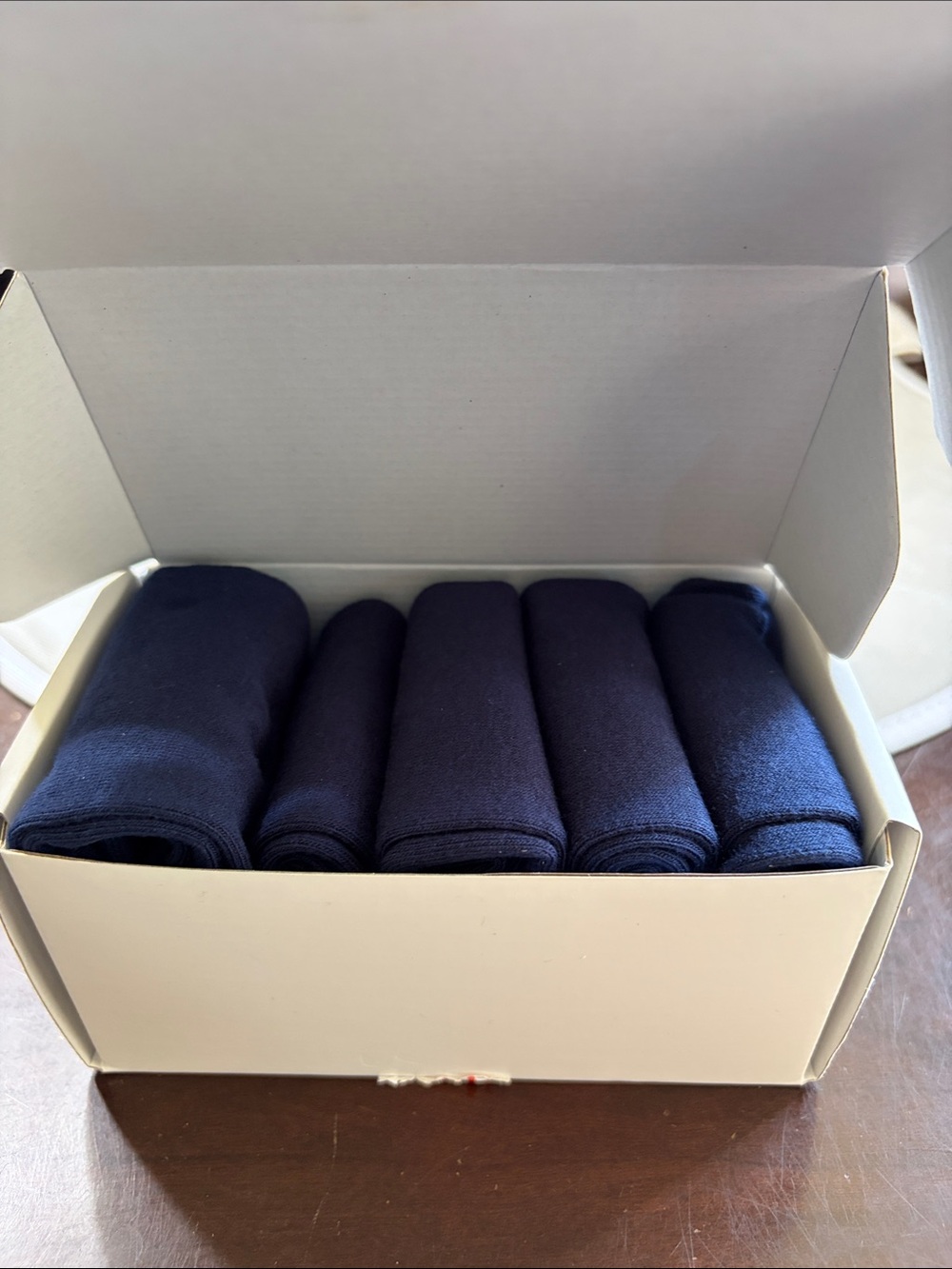 Women’s Navy Thin Dress Cotton Soft Ankle Crew Socks 5 Pairs NWT